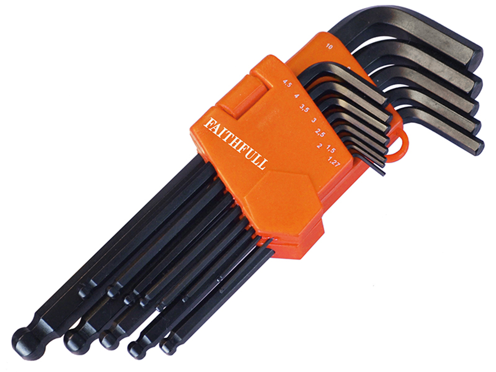 Faithfull FAIHKS13MLB Ball End Long Arm Hexagon Key Set, 13 Piece (1.3-10mm) |