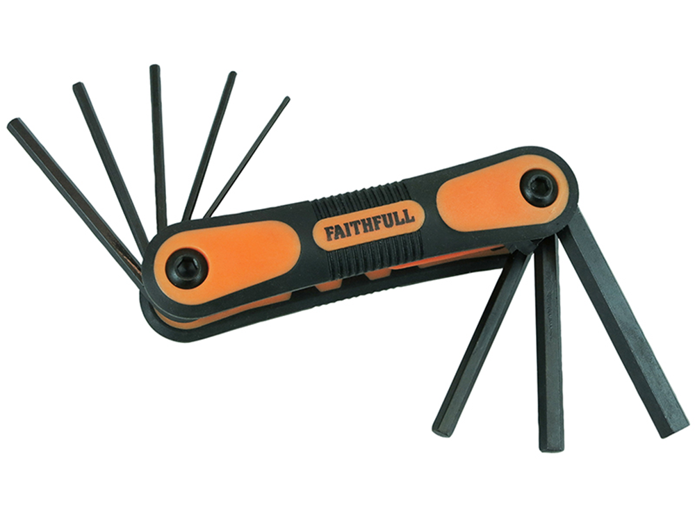 Faithfull FAIHKSF8M Folding Hexagon Key Set, 8 Piece (1.5-8mm) FAIHKSF8M |