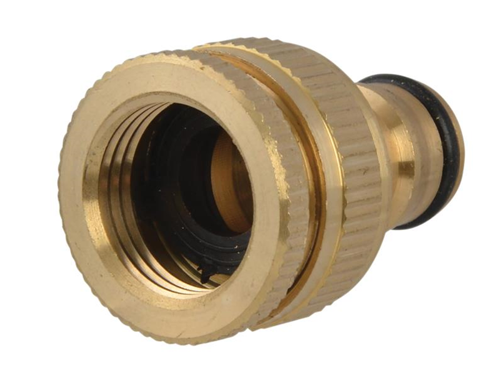 Faithfull FAIHOSETC Brass Dual Tap Connector 12.5-19mm (1/2 - 3/4in) |