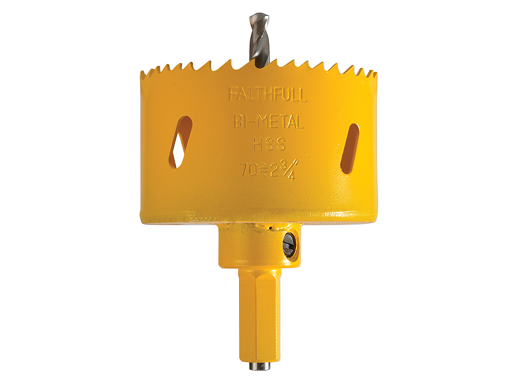 Faithfull FAIHS70SOFIT Soffit Cutter Holesaw 70mm One Piece |