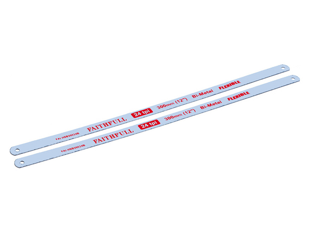 Faithfull FAIHSB30024 Hacksaw Blades 300mm (12in) x 24tpi Pack 2 |