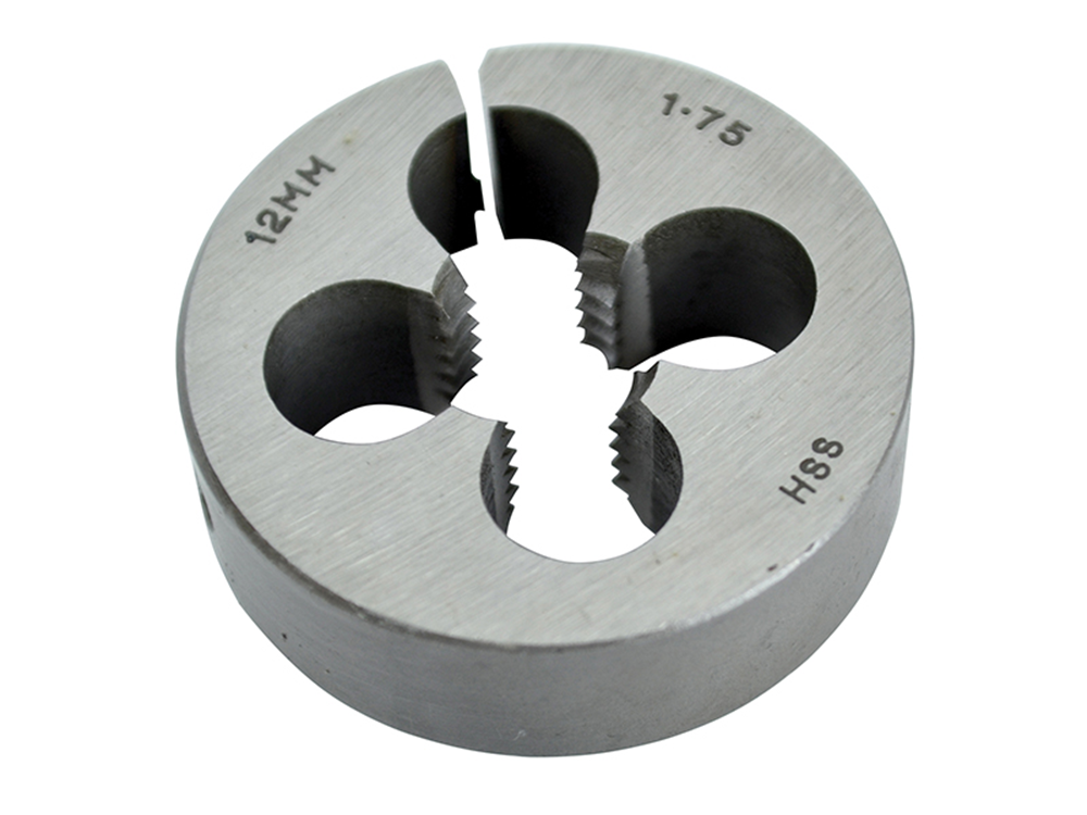 Faithfull FAIHSSDM12 HSS Straight Flute Split Die M12 x 1.75 (11/2in O.D) |