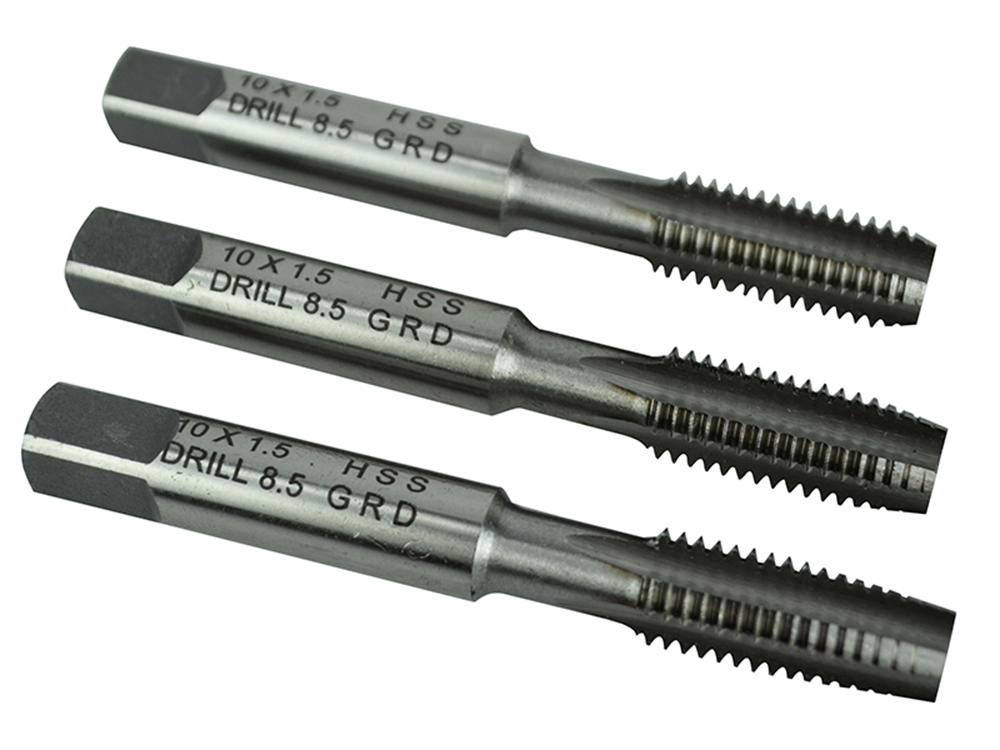 Faithfull FAIHSSTM10 HSS Straight Flute Tap Set M10 x 1.50, 3 Piece |