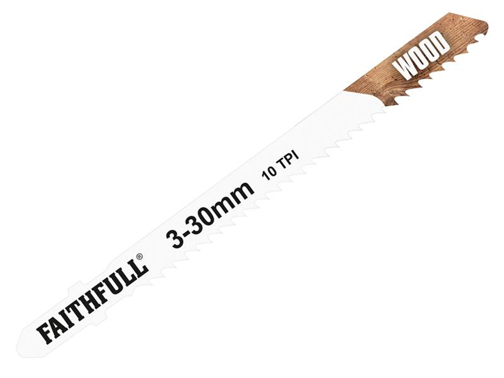 Faithfull FAIJBT101BR Laminate/Wood Jigsaw Blades Pack of 5 T101BR |