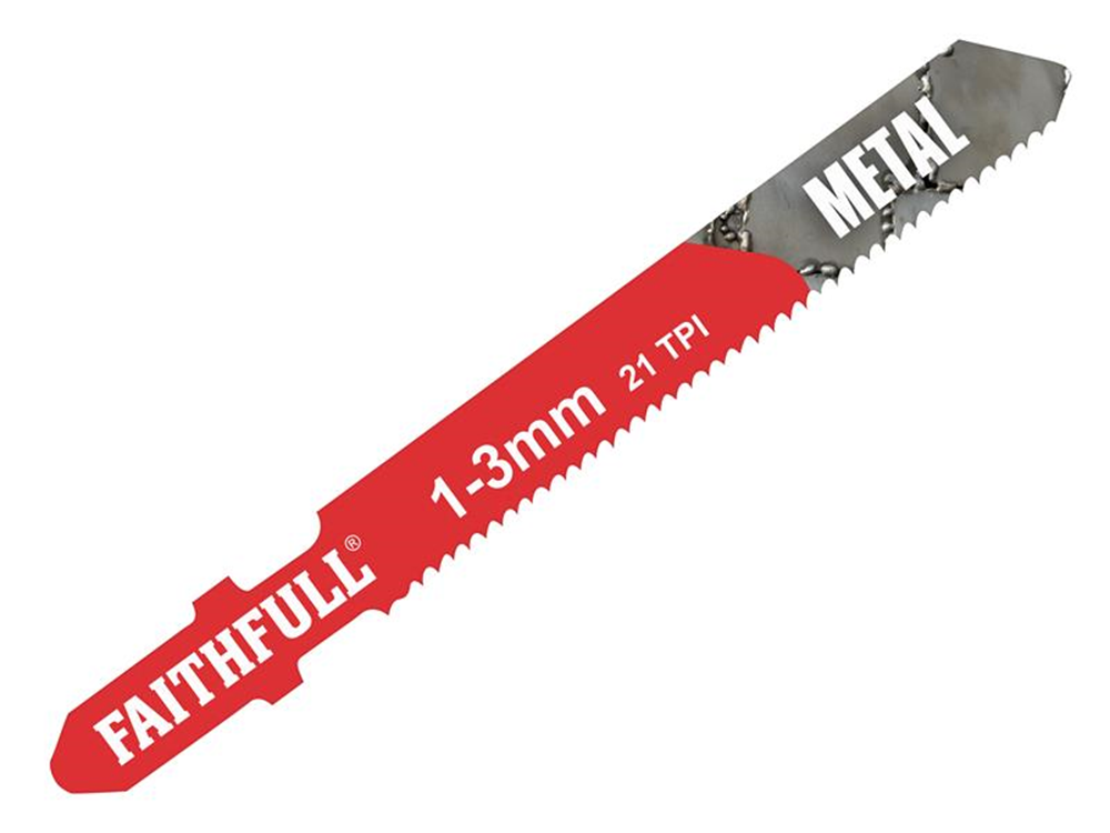 Faithfull FAIJBT118A 8009-HSS Metal Cutting Jigsaw Blades Pack of 5 T118A |