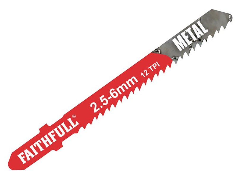 Faithfull FAIJBT118B Metal Cutting Jigsaw Blades Pack of 5 T118B FAIJBT118B |