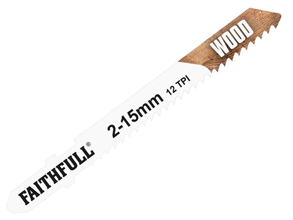 Faithfull FAIJBT119B Wood Jigsaw Blades Pack of 5 T119B |