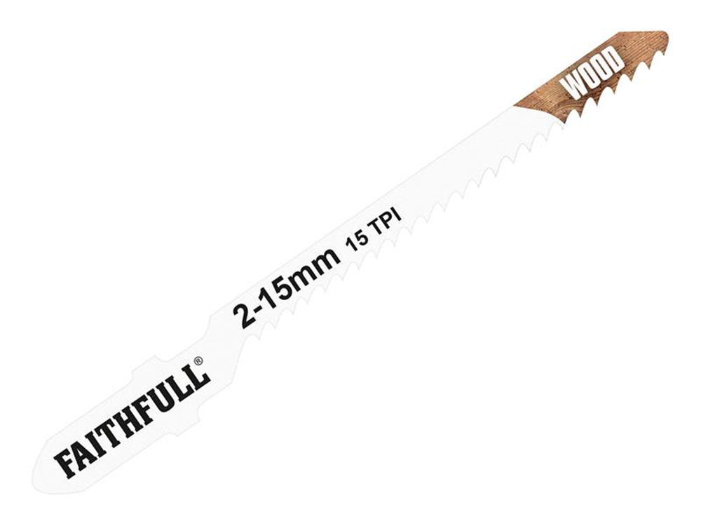 Faithfull FAIJBT119BO Wood Jigsaw Blades Pack of 5 T119BO |