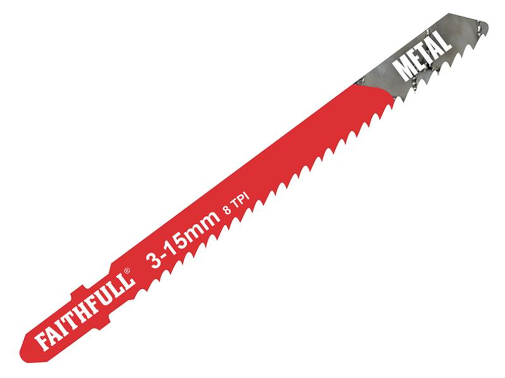 Faithfull FAIJBT127D Metal Cutting Jigsaw Blades Pack of 5 T127D |