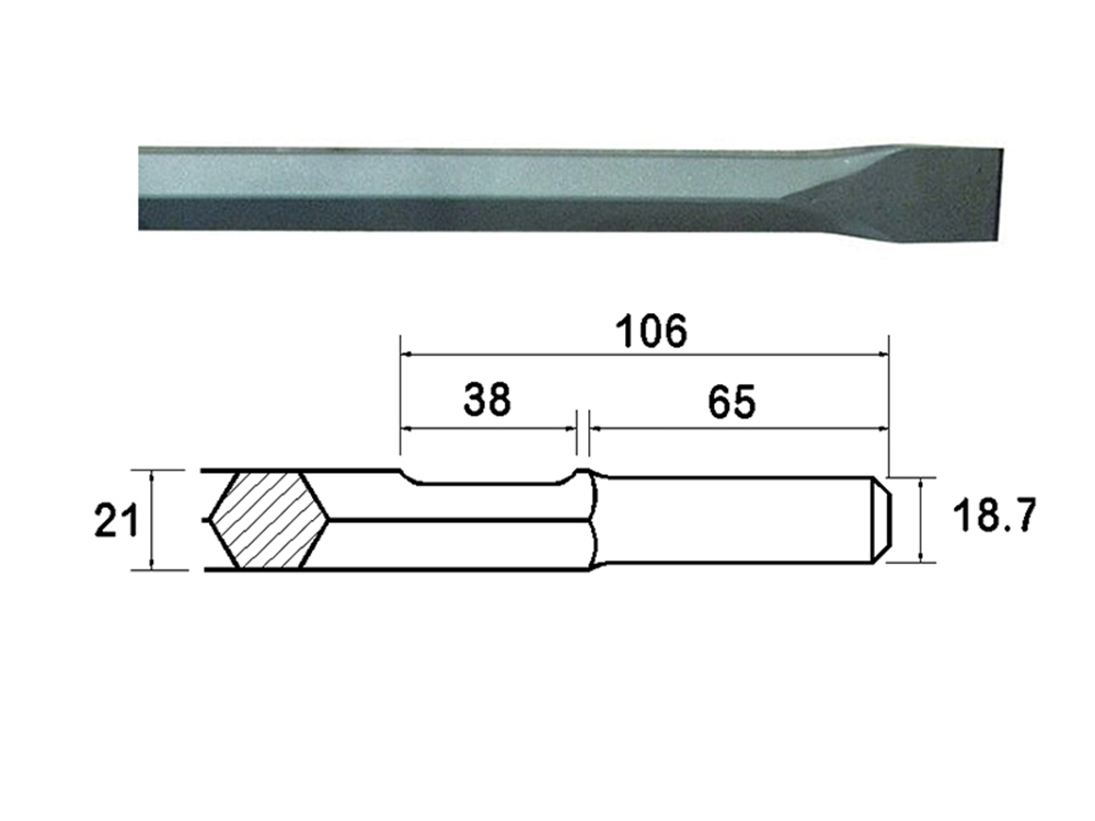 Faithfull FAIKAGC380 Kango Shank Chisel 380mm (914118) |