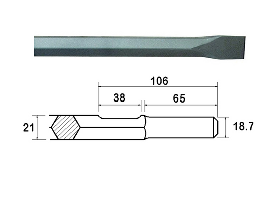 Faithfull FAIKAGC380 Kango Shank Chisel 380mm (914118) |