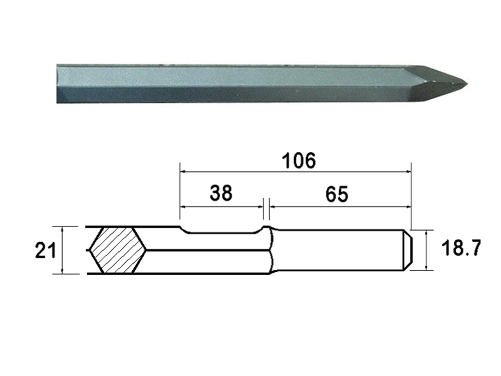 Faithfull FAIKAGP380 Kango Shank Point 380mm (914112) |
