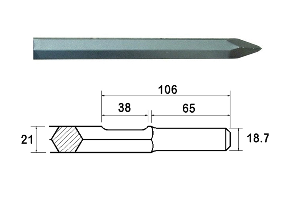 Faithfull FAIKAGP450 Kango Shank Point 450mm (914113) |