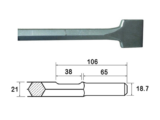 Faithfull FAIKAGSC75 Kango Shank Straight Scaling Chisel 75 x 300mm |