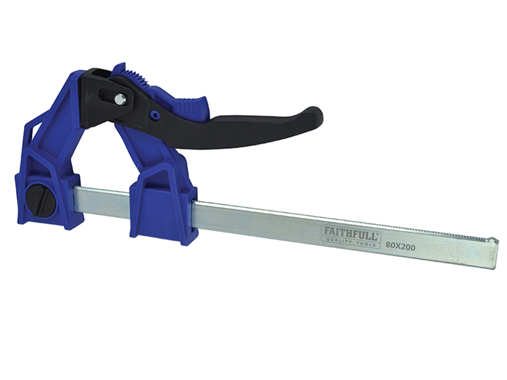 Faithfull FAILC200120 Heavy-Duty Lever Clamp Capacity 200mm |