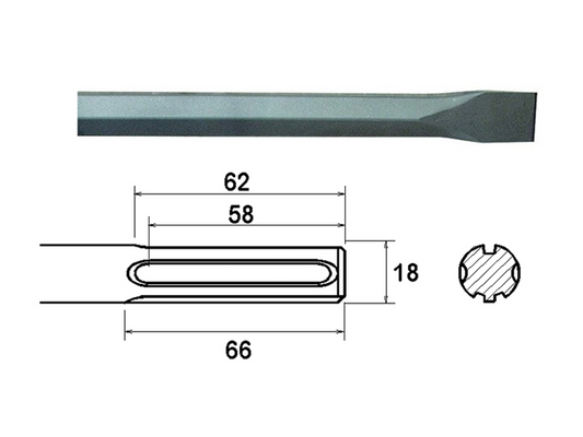 Faithfull FAIMAXC400 SDS Max Chisel 400mm |