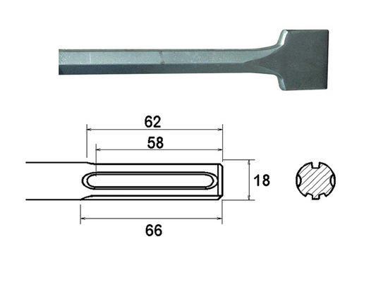 Faithfull FAIMAXSC50 SDS Max Straight Scaling Chisel 50 x 400mm |