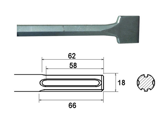 Faithfull FAIMAXSC75 SDS Max Straight Scaling Chisel 75 x 300mm |