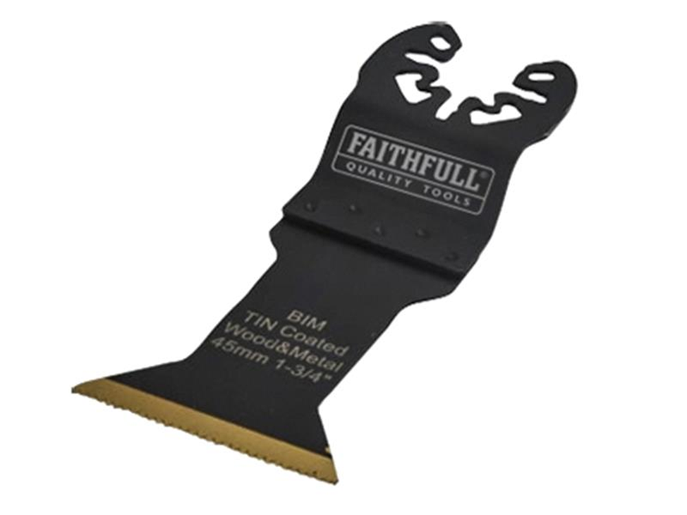 Faithfull FAIMFBM45 Multi-Functional Tool Bi-Metal Flush Cut TiN Coated Blade 45mm |