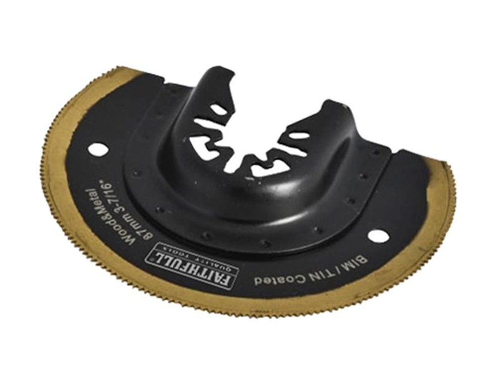 Faithfull FAIMFBM87 Multi-Functional Tool Bi-Metal Radial Saw TiN Coated Blade 87mm |