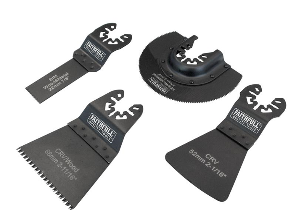 Faithfull FAIMFKIT4 Multi-Function Tool Flooring Blade Set 4 Piece |