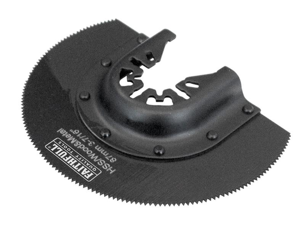 Faithfull FAIMFW87W Multi-Functional Tool CrV Radial Blade Wood Wavy Set 87mm |