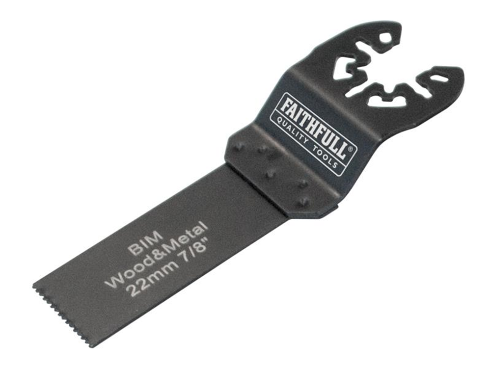 Faithfull FAIMFWM22 Multi-Functional Tool Bi-Metal Flush Cut Wood/Metal Blade 22mm |