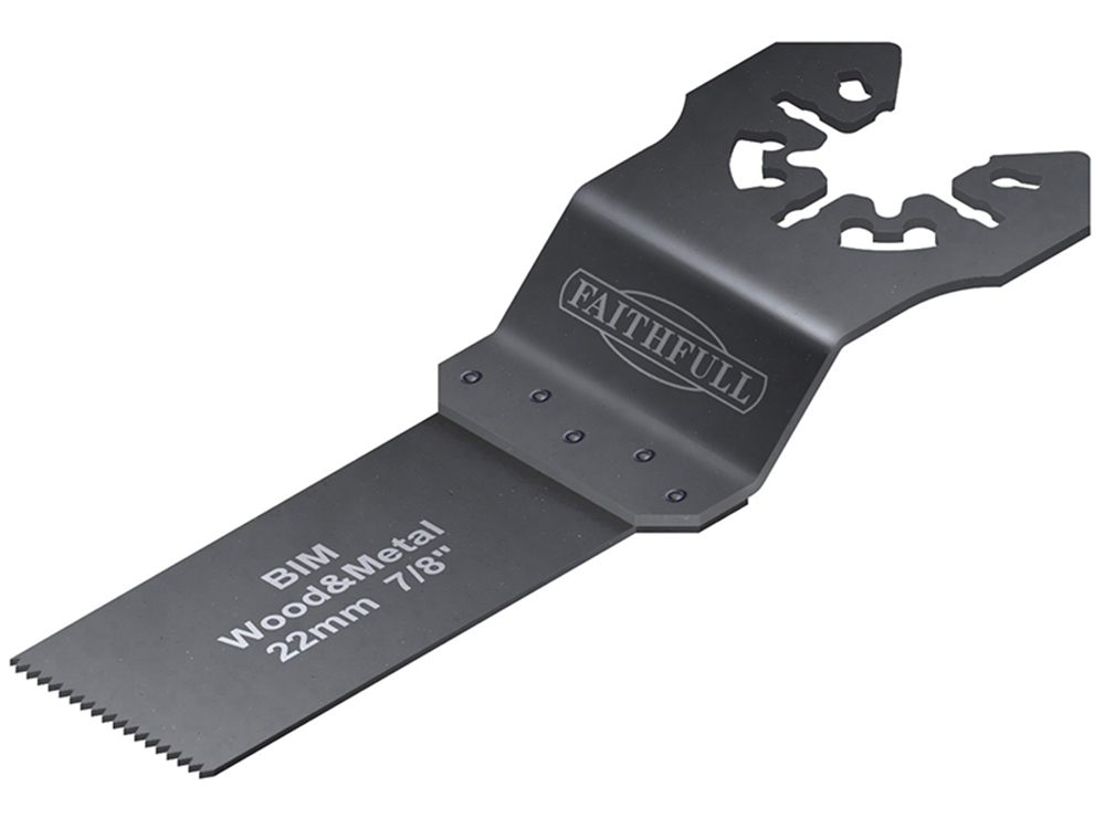 Faithfull FAIMFWM22B Multi-Functional Tool Flush Wood/Metal Blade 22mm Pack of 5 |