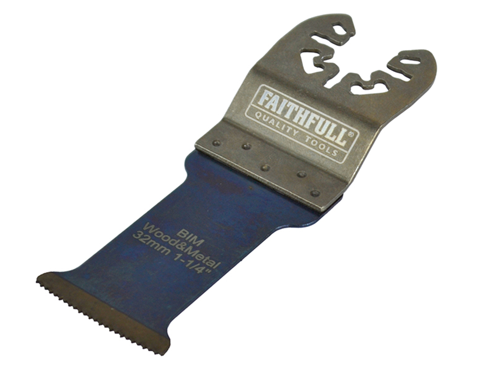 Faithfull FAIMFWM32P Premium Arc Cut Wood & Metal Bi-Metal Blade 32mm |