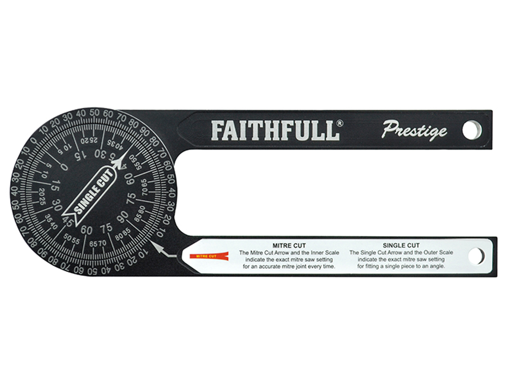 Faithfull FAIMSPCNC Prestige Mitre Saw Protractor Black Aluminium |