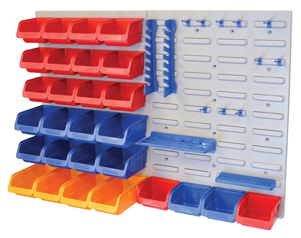 Faithfull FAIPAN43 Storage Bin Set with Wall Panels 43 Piece |