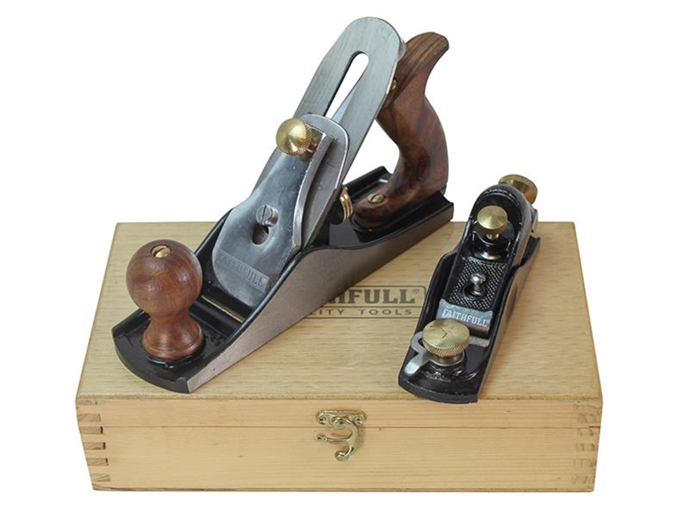 Faithfull FAIPLANE4AV No.4 Plane & No.60 1/2 Plane in Wooden Box |