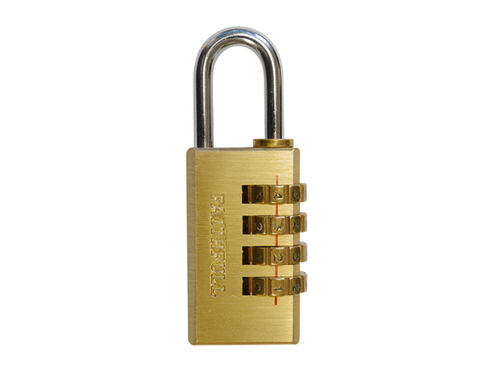 Faithfull FAIPLB20COM Brass Combination Padlock 20mm |