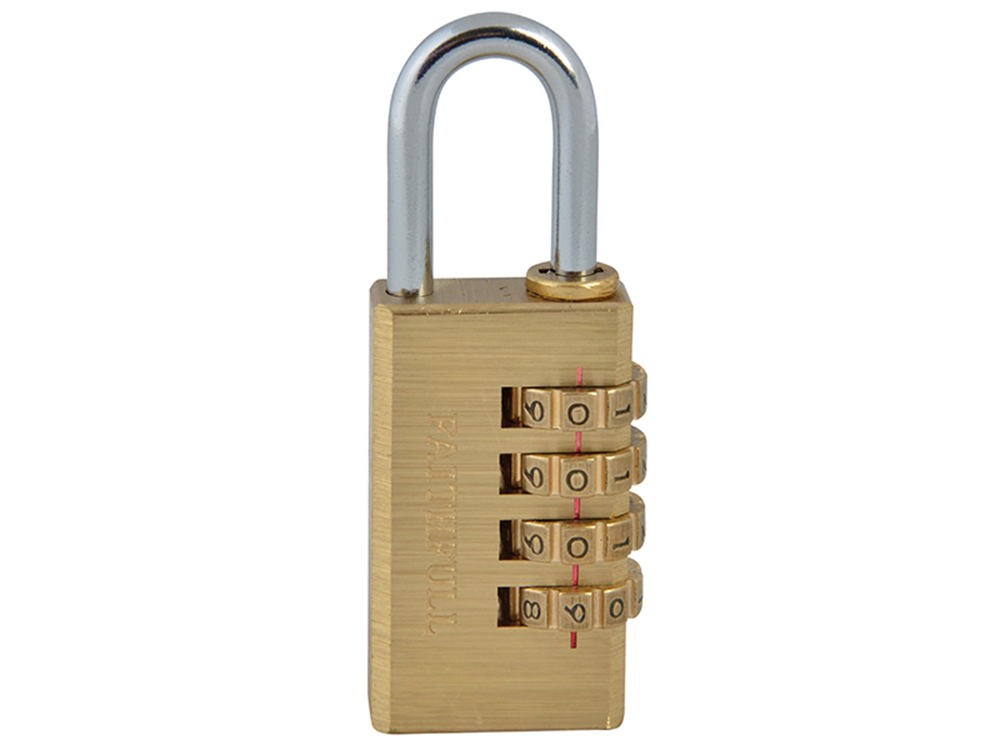 Faithfull FAIPLB28COM Brass Combination Padlock 28mm |