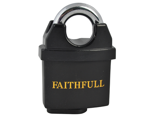 Faithfull FAIPLB50WP PVC Coated Brass Padlock 50mm |