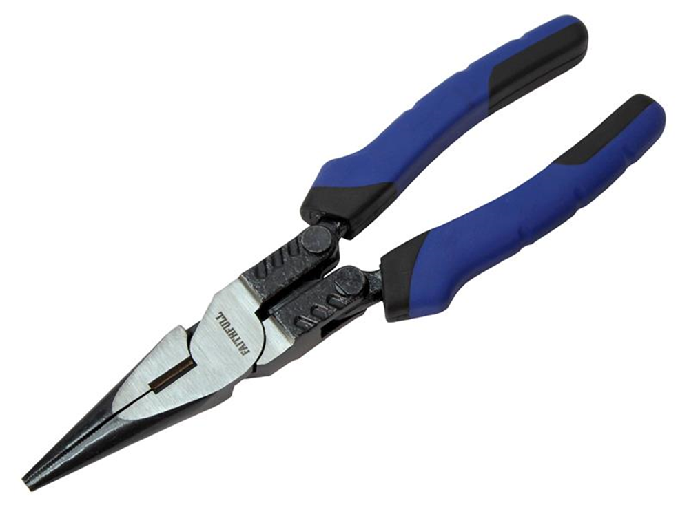 Faithfull FAIPLHLLN9 High-Leverage Long Nose Pliers 230mm (9in) |