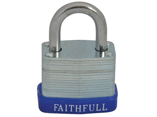 Faithfull FAIPLLAM30 Laminated Steel Padlock 30mm 3 Keys |