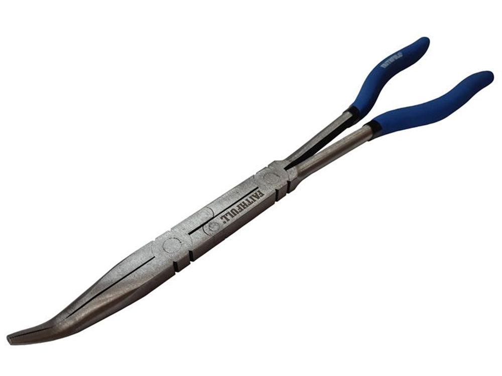 Faithfull FAIPLLN335B Long Reach Bent Nose Pliers 335mm (13in) |