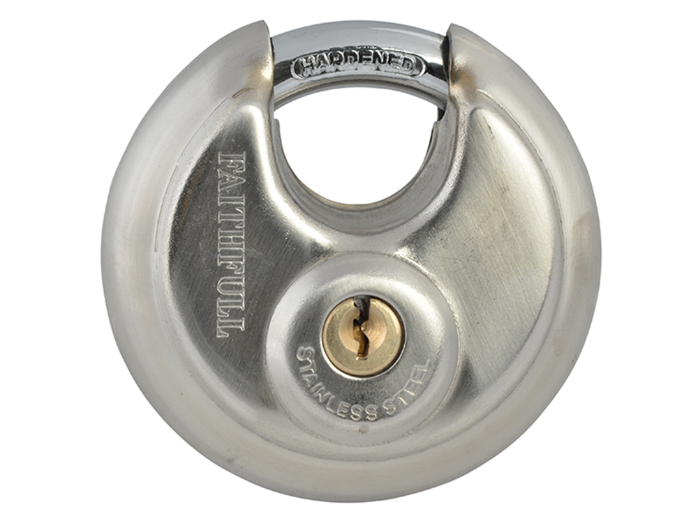 Faithfull FAIPLSS70DIS Stainless Steel Discus Padlock 70mm |