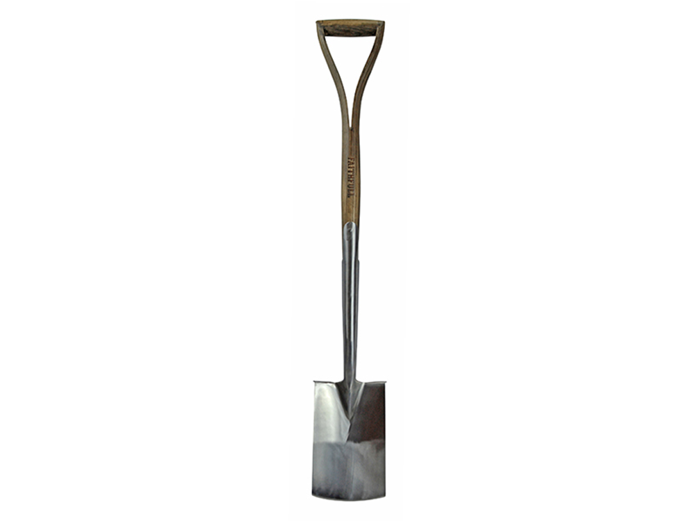 Faithfull FAIPRESBSSS Prestige Stainless Steel Border Spade Ash Handle |