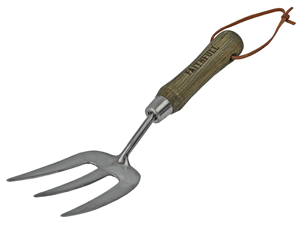 Faithfull FAIPRESHFSS Prestige Stainless Steel Hand Fork Ash Handle |