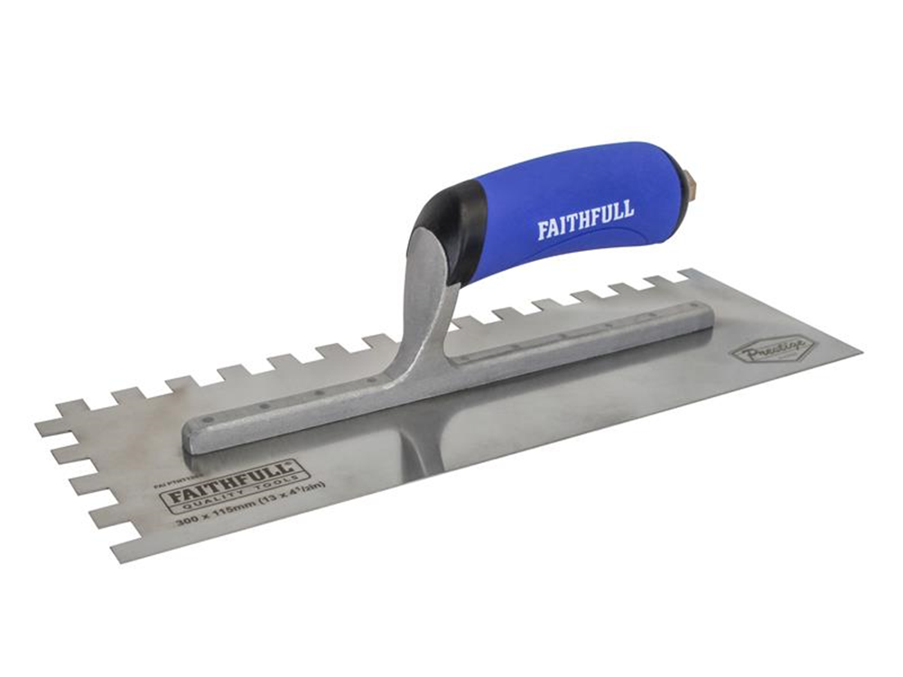 Faithfull FAIPTNT13SS Prestige Notched Trowel 330 x 115mm (13 x 4.1/2in) |