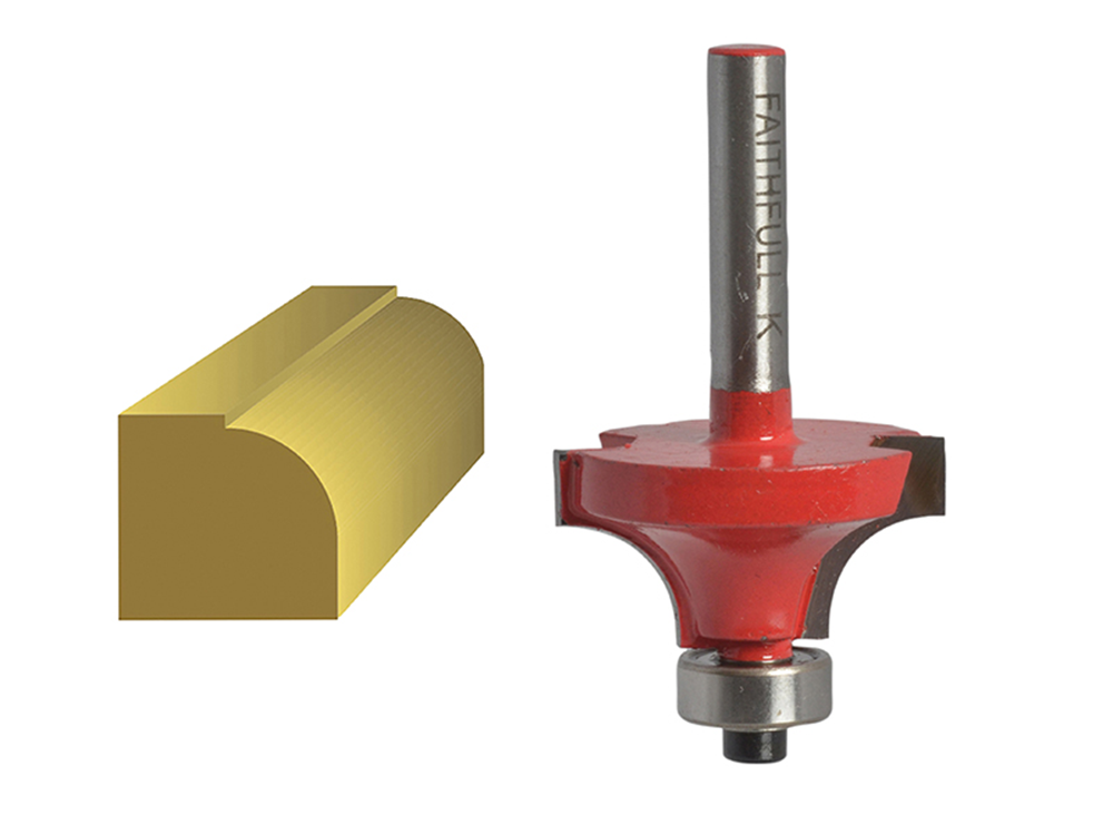 Faithfull FAIRB41 Router Bit TCT Rounding Over 15.8mm x 9.5mm 1/4in Shank |