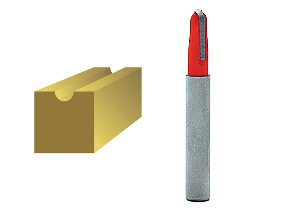 Faithfull FAIRB61 Router Bit TCT Radius 3.0 x 15mm 1/4in Shank |