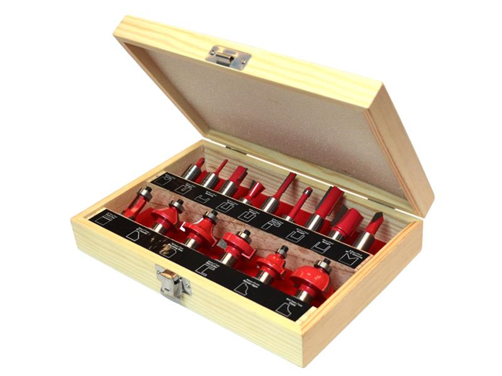 Faithfull FAIRBS15 1/2in TCT Router Bit Set, 15 Piece |