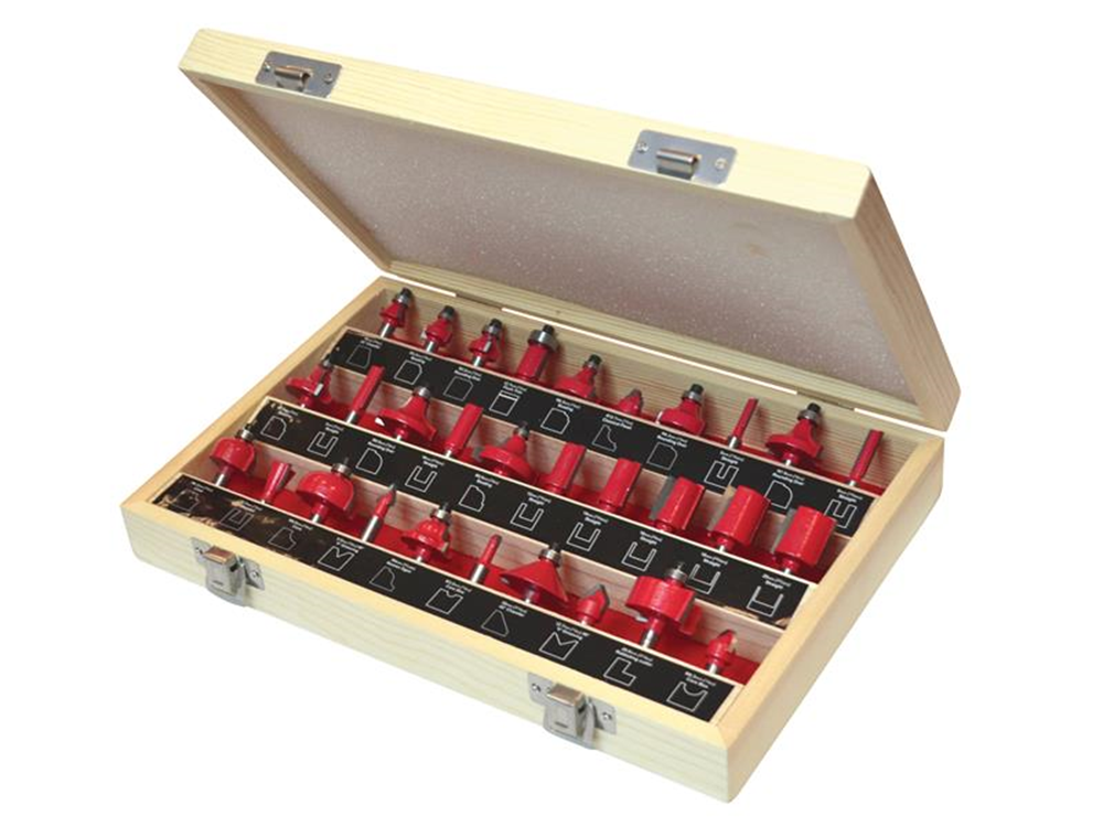 Faithfull FAIRBS30 1/4in TCT Router Bit Set, 30 Piece |