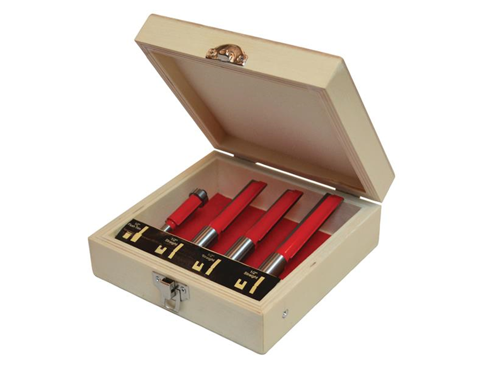 Faithfull FAIRBSKWJ Router Bit Set for Worktop Jig, 4 Piece |