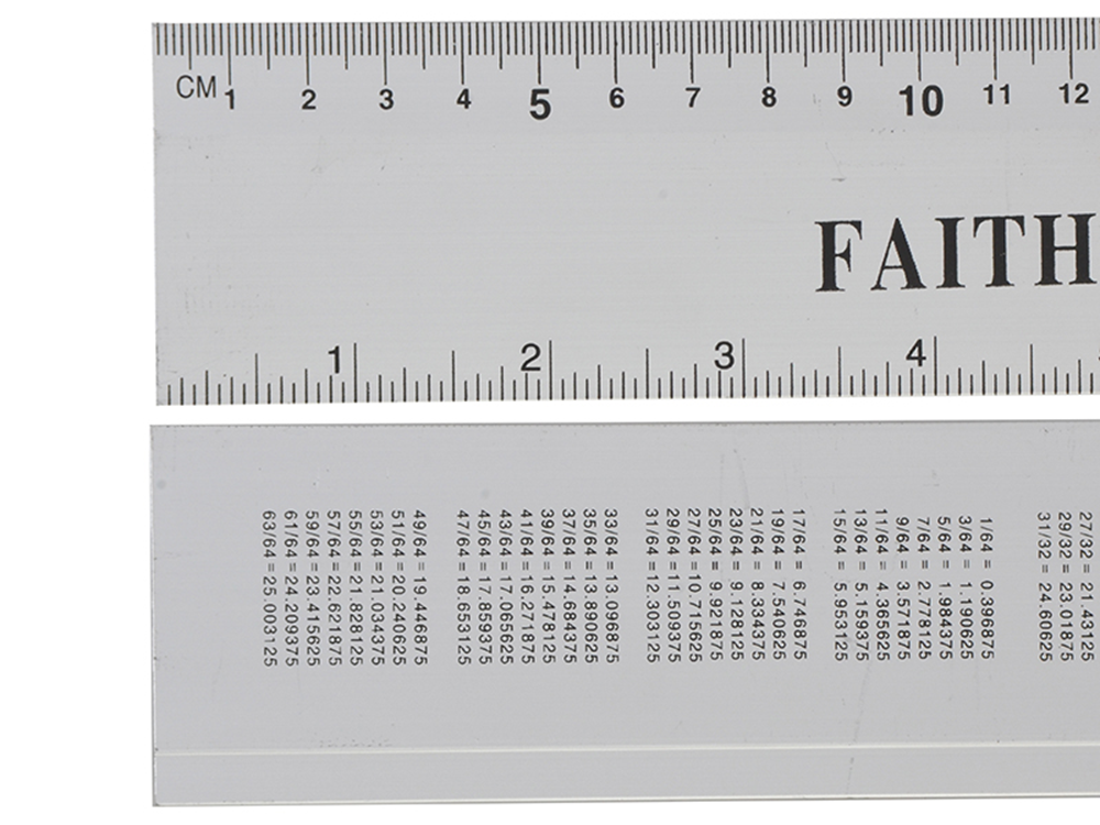 Faithfull FAIRULE300 Aluminium Rule 300mm / 12in |