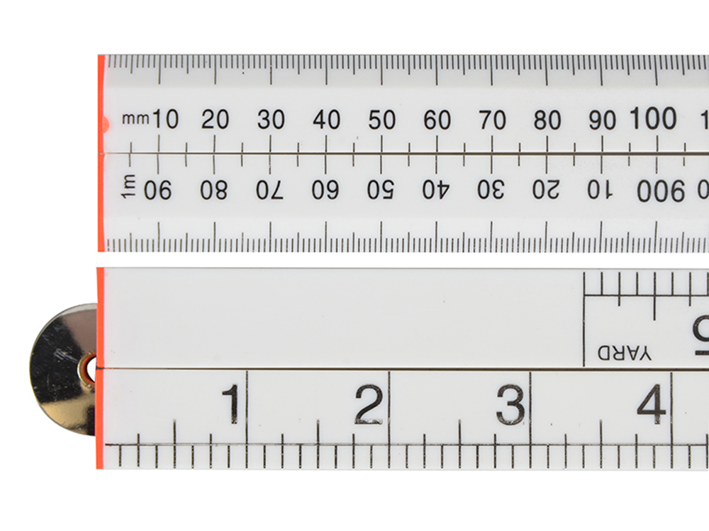 Faithfull FAIRULEFOLDW Folding Rule White ABS Plastic 1m / 39in |   White
