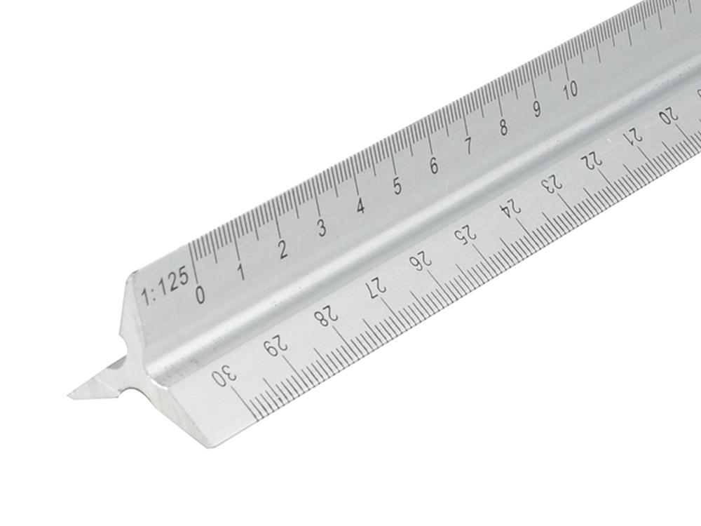 Faithfull FAIRULETRI Aluminium Triangle Scale Rule 300mm |